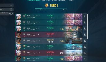 Conta valorant Ouro, MMR Platina, ganhando muitos pontos