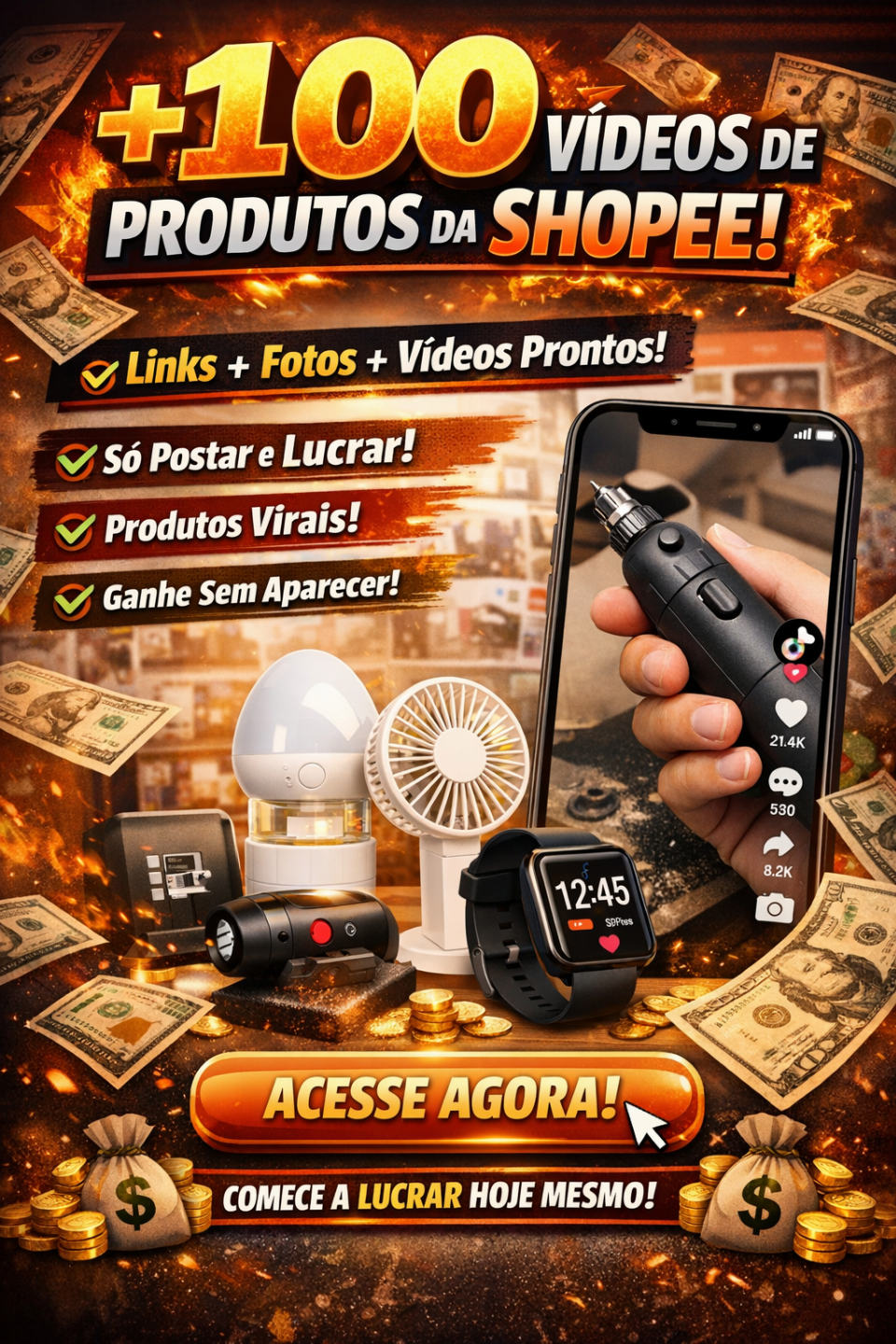 +100 Vídeos de Produtos da Shopee Com Links, Fotos e Vídeos para Divulgações!