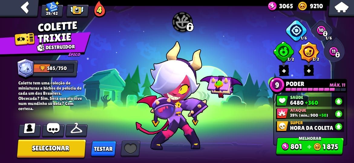 CONTA RARA - BRAWL STARS de 2018 com Colette Trixie/Star Shelly.