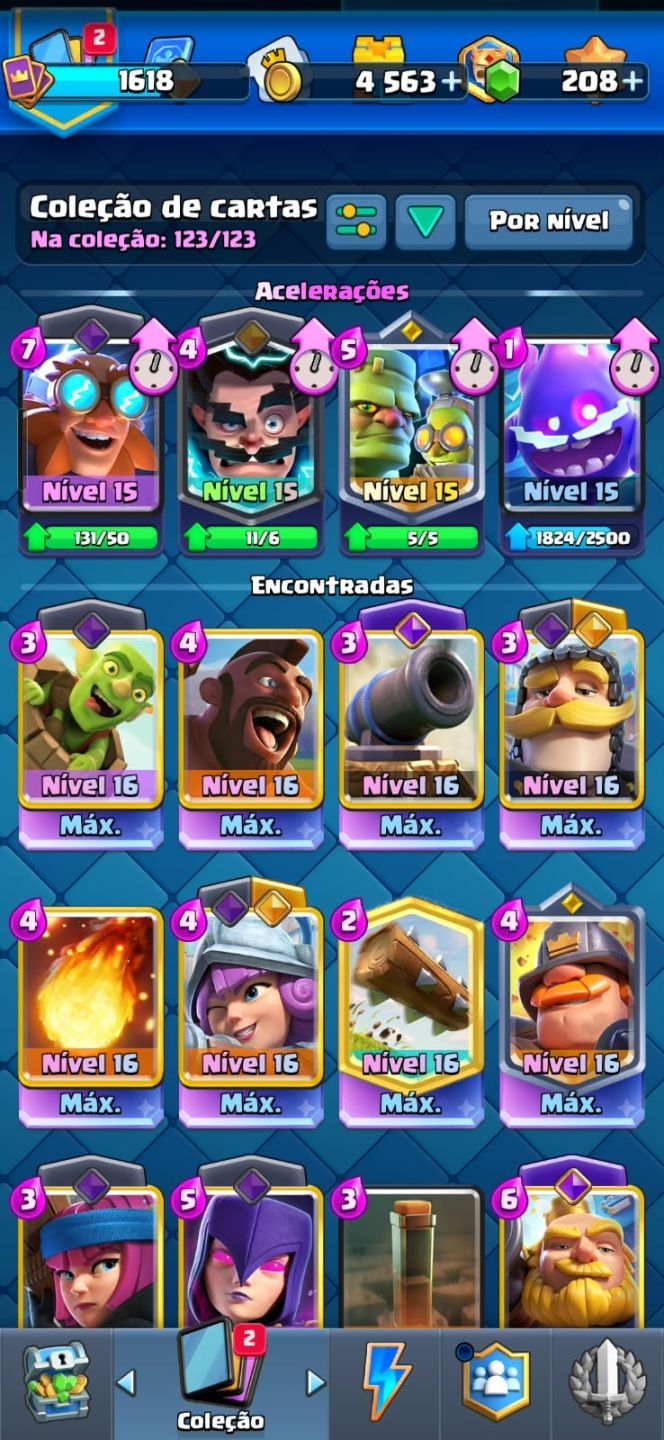Conta Clash royale - 11.5k+ de trofeus - +11 evos - 4 heróis e mais!!