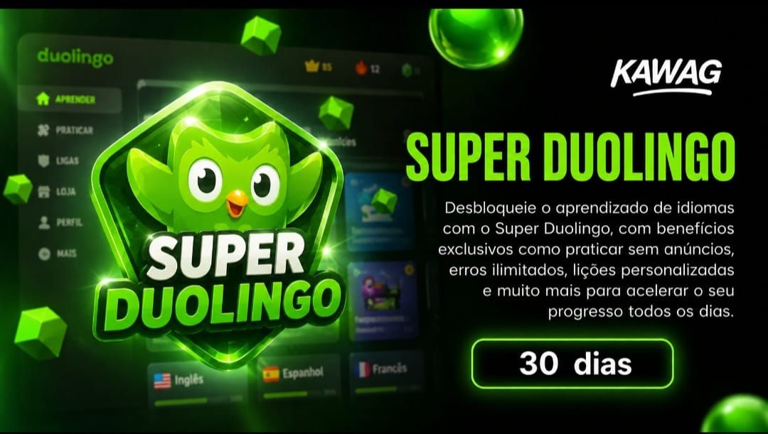 (Oferta por Tempo Limitado) Duolingo super - 30 dias