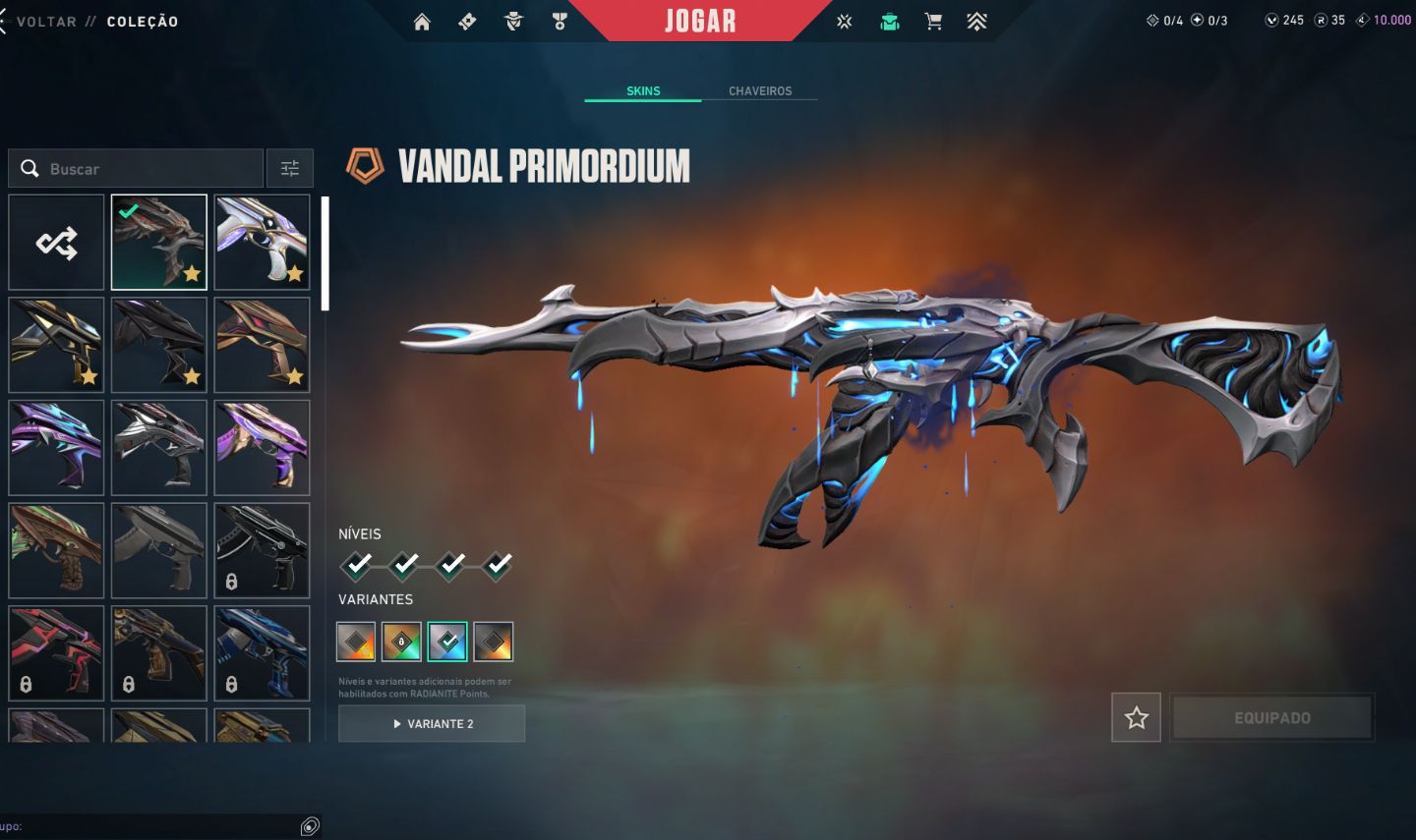 CONTA VALORANT +1600 GASTOS (MUITAS SKINS!!)