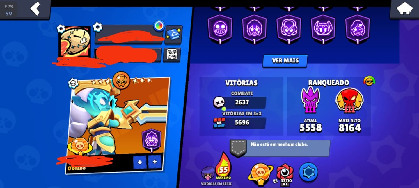 CONTA DE BRAWL STARS UPADA E DE BRINDE CONTA CLASH ROYALE 9.500K TROFEUS