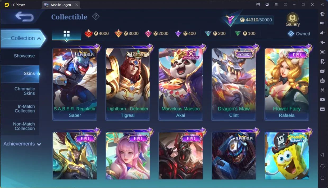 CONTA MOBILE LEGENDS COM 202 SKINS [SMURF] LEIA DESCRIÇÃO