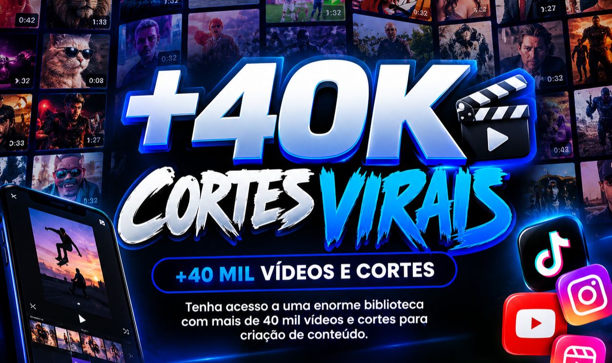 +40k de vídeos cortes virais