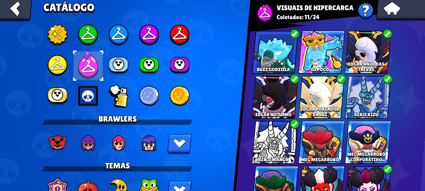 CONTA BRAWL STARS FULL 11 + 80 HIPERCARGAS