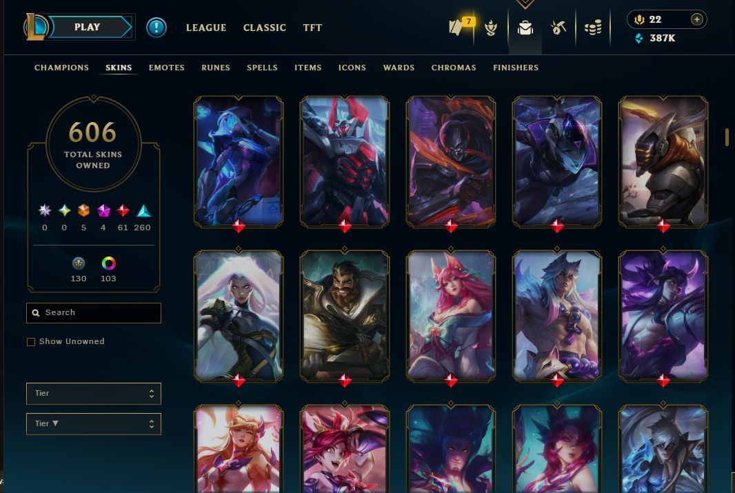 Conta Lol Full Acesso 606 Skins Esmeralda