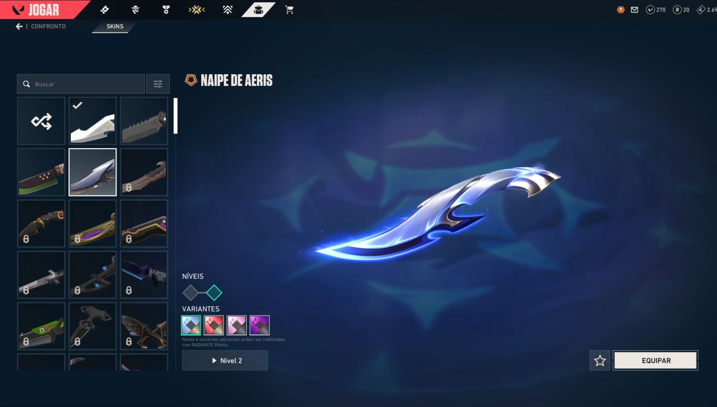 CONTA VALORANT COM SKIN DE 2 FACAS, 2 VANDAL, 3 PHANTOM, 1 SHERIFF ETC NIVEL 60