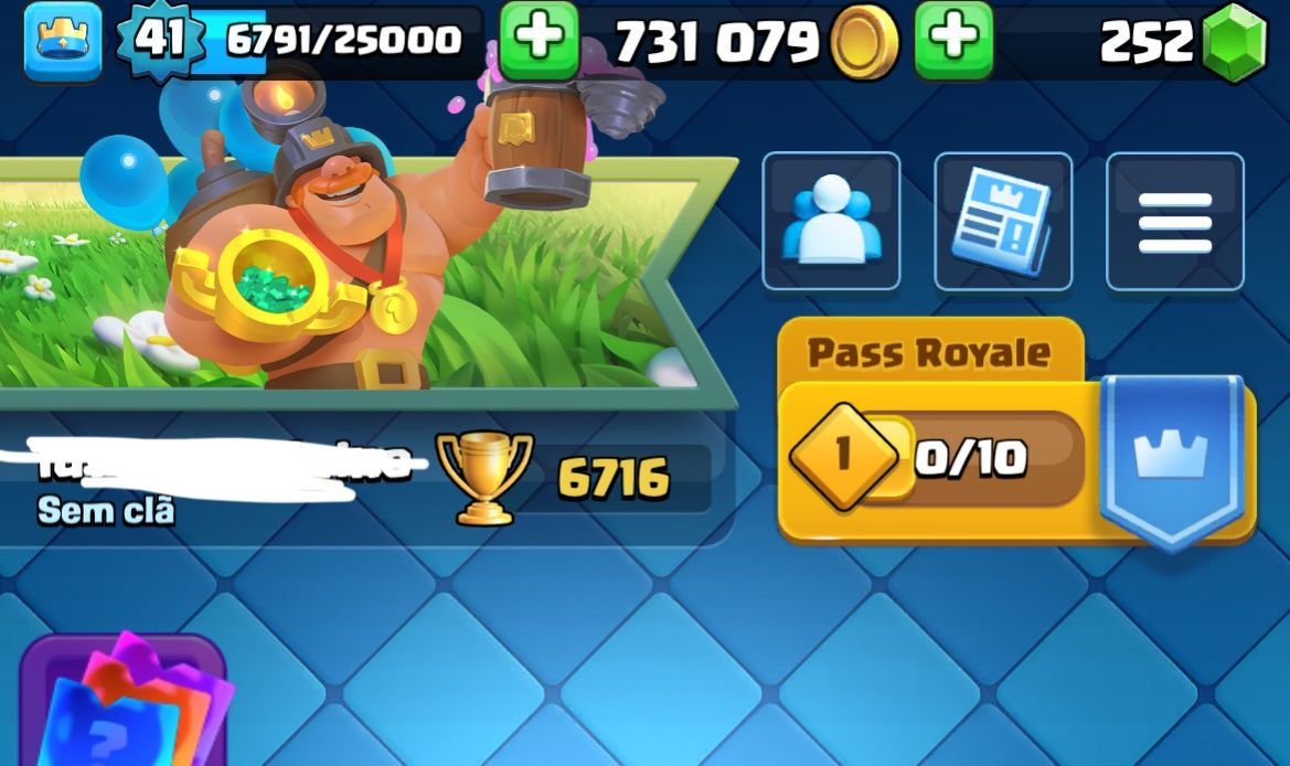 CONTA CLASH ROYALE TOP | ARENA 18 + 6.7K TROFÉUS + REI 41 + 118/121 CARTAS