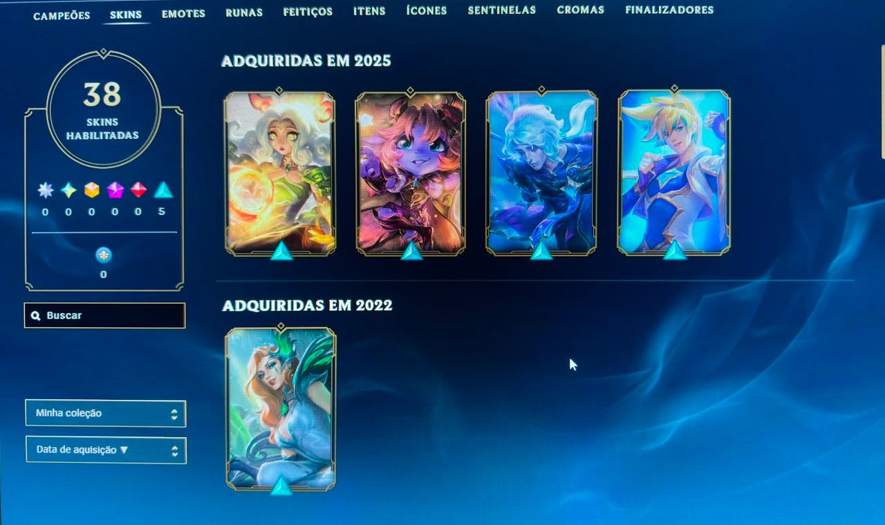 Conta lol com 700 RP + Skinz Ez ,Hwei, Leona , Miss , LB , Nami, Neeko