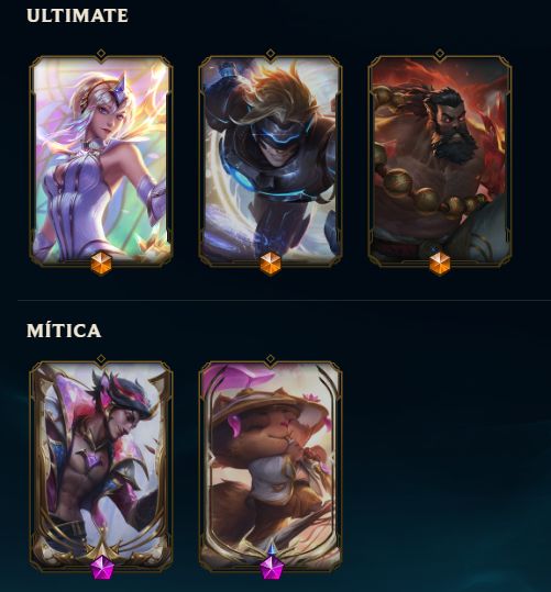 CONTA LOL + TFT | 174 SKINS | 3 ULTIMATES | 2 MÍTICAS | 14 LENDÁRIAS | LVL 266