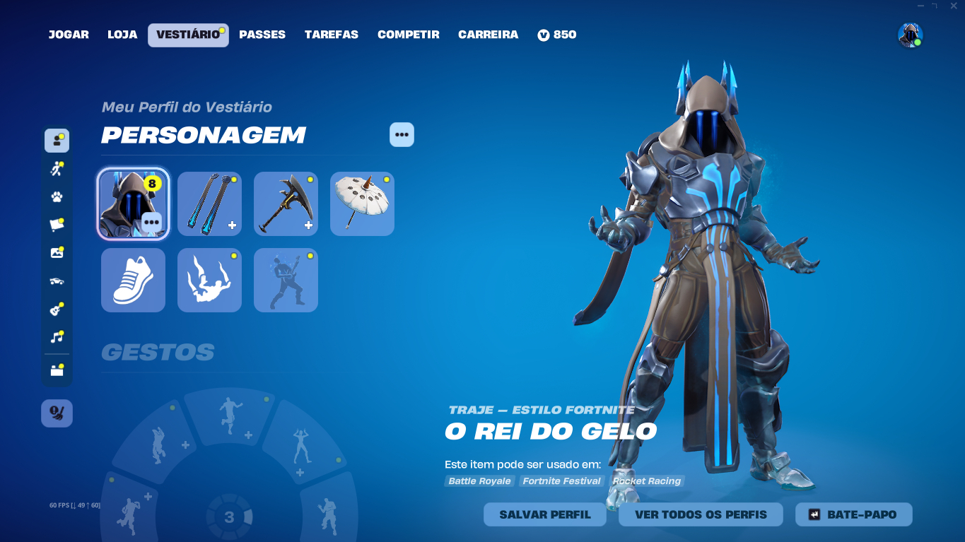 CONTA ANTIGA TEMPORADA 7 FORTNITE