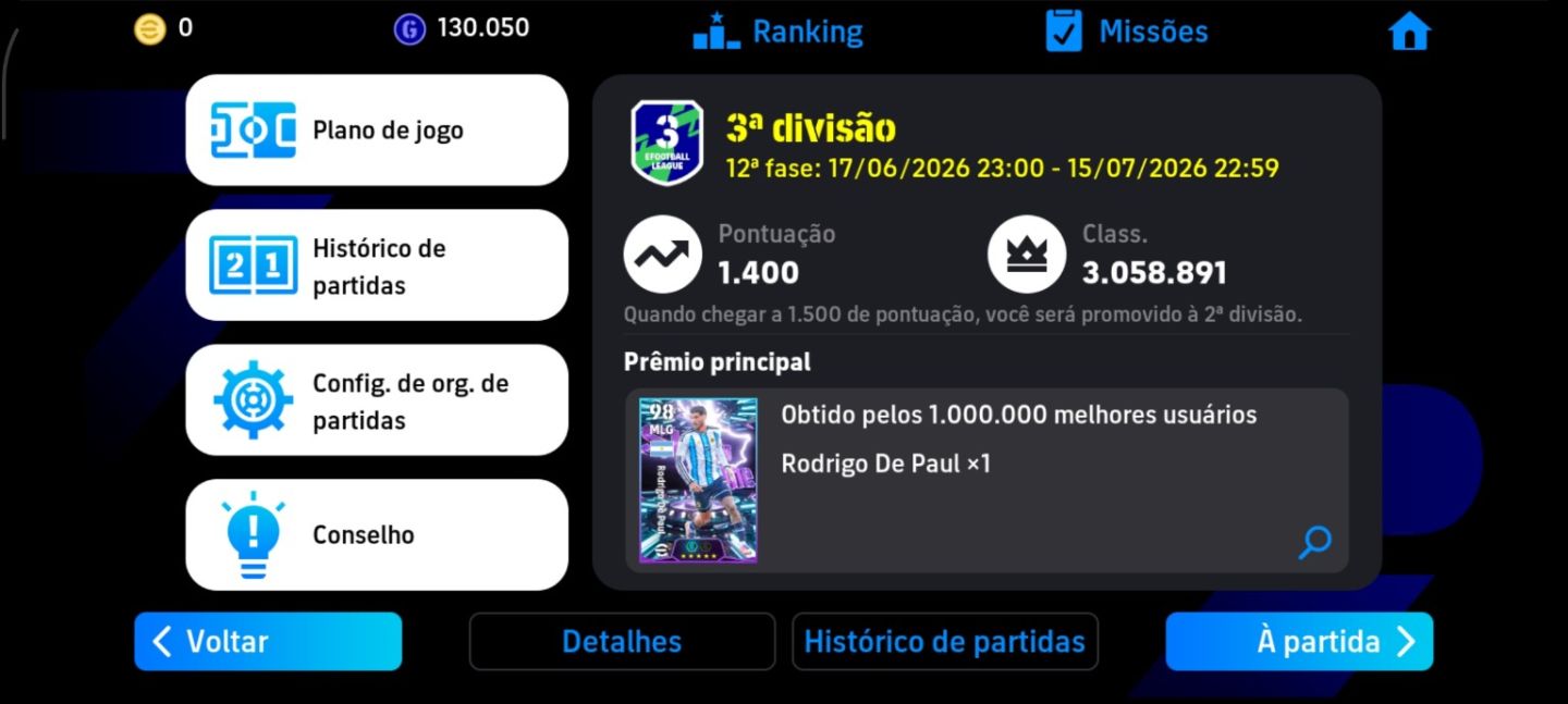 Conta eFootball TOP | Buffon 105, Neymar BT, Cafu 103, Pack França
