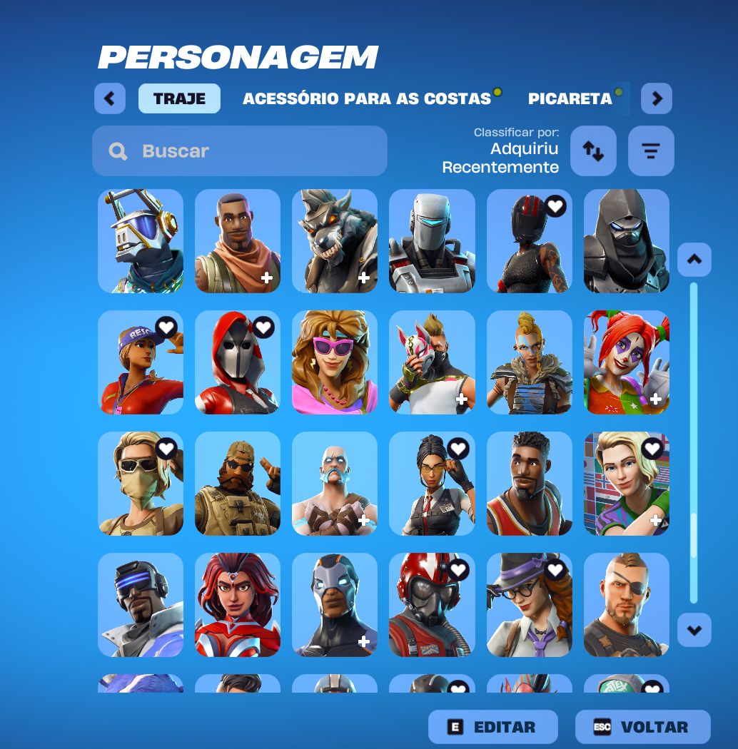 CONTA FORTNITE SEASONS ANTIGAS E PACOTES EXCLUSIVOS