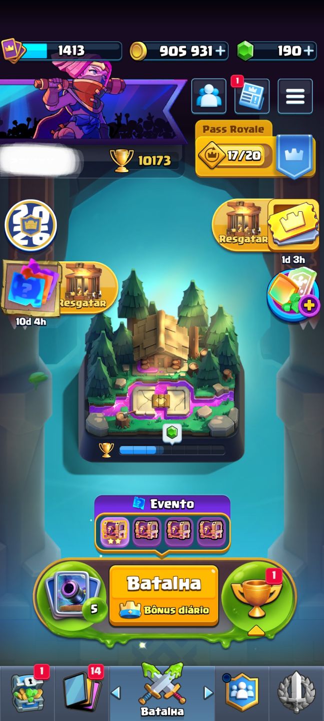 Conta de Clash Royale | 10k+ troféu | Conta Boa para começar