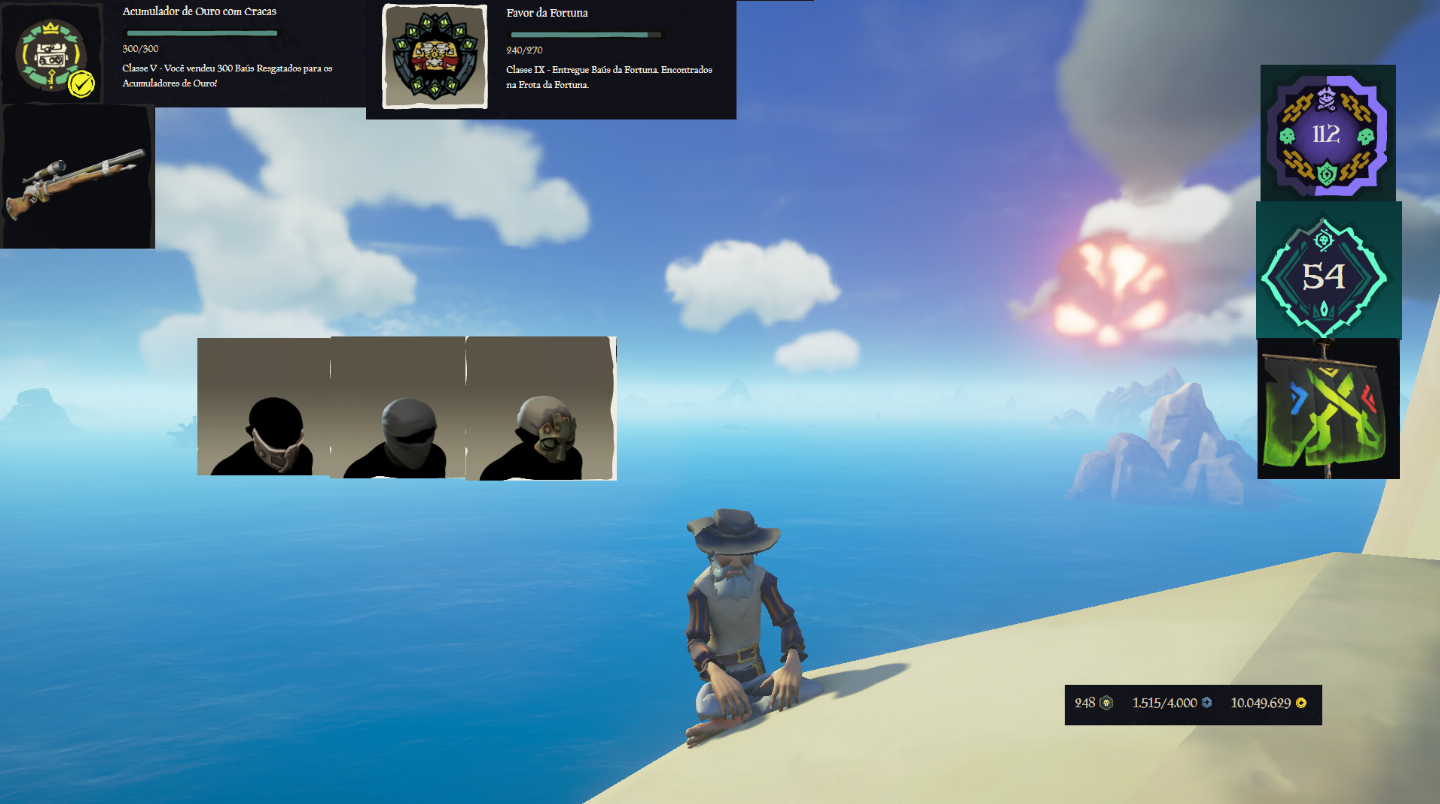 Contas Sea of Thieves ARENA E AMPULHETA 100% ACESSO, DETALHES NA DESCRIÇÃO!