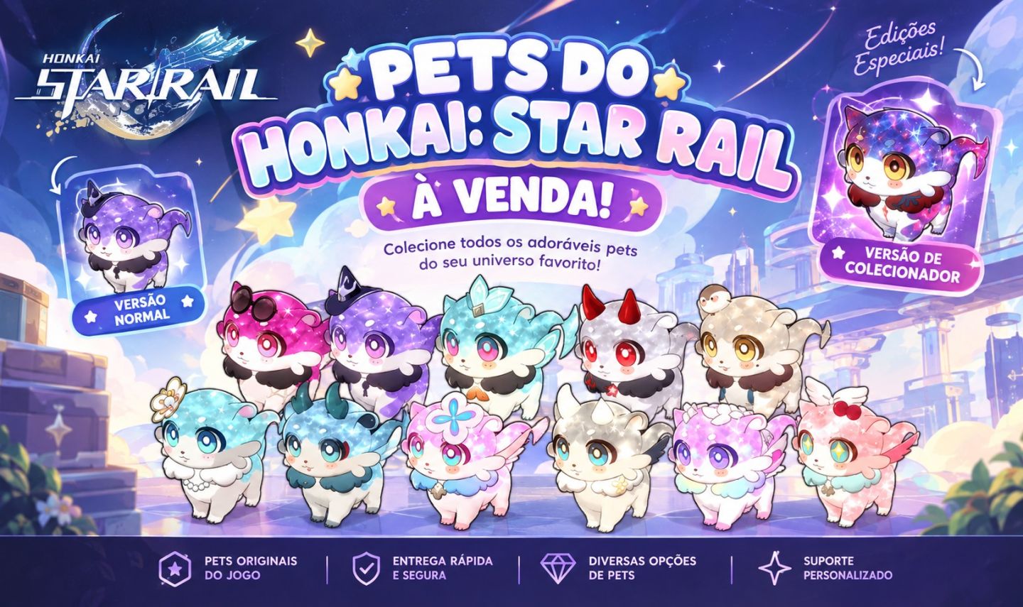 Pets Honkai Star Rail - Versão Normal & Colecionador | Garanta já o seu!