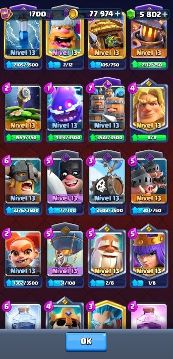 CONTA DE CLASH ROYALE | 14K TROFEUS 16 EVOLUÇÃO E 4 HEROI COM GRANDE CAMPEÃO |
