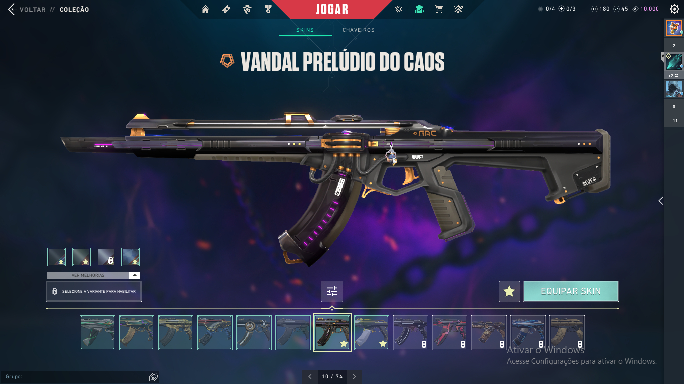 Conta VALORANT LV.200+ com diversas skins.