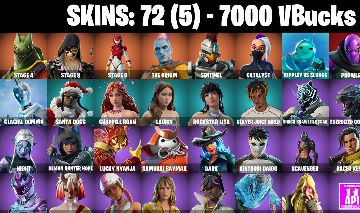Conta fortnite 72 skins com 7000 vbucks