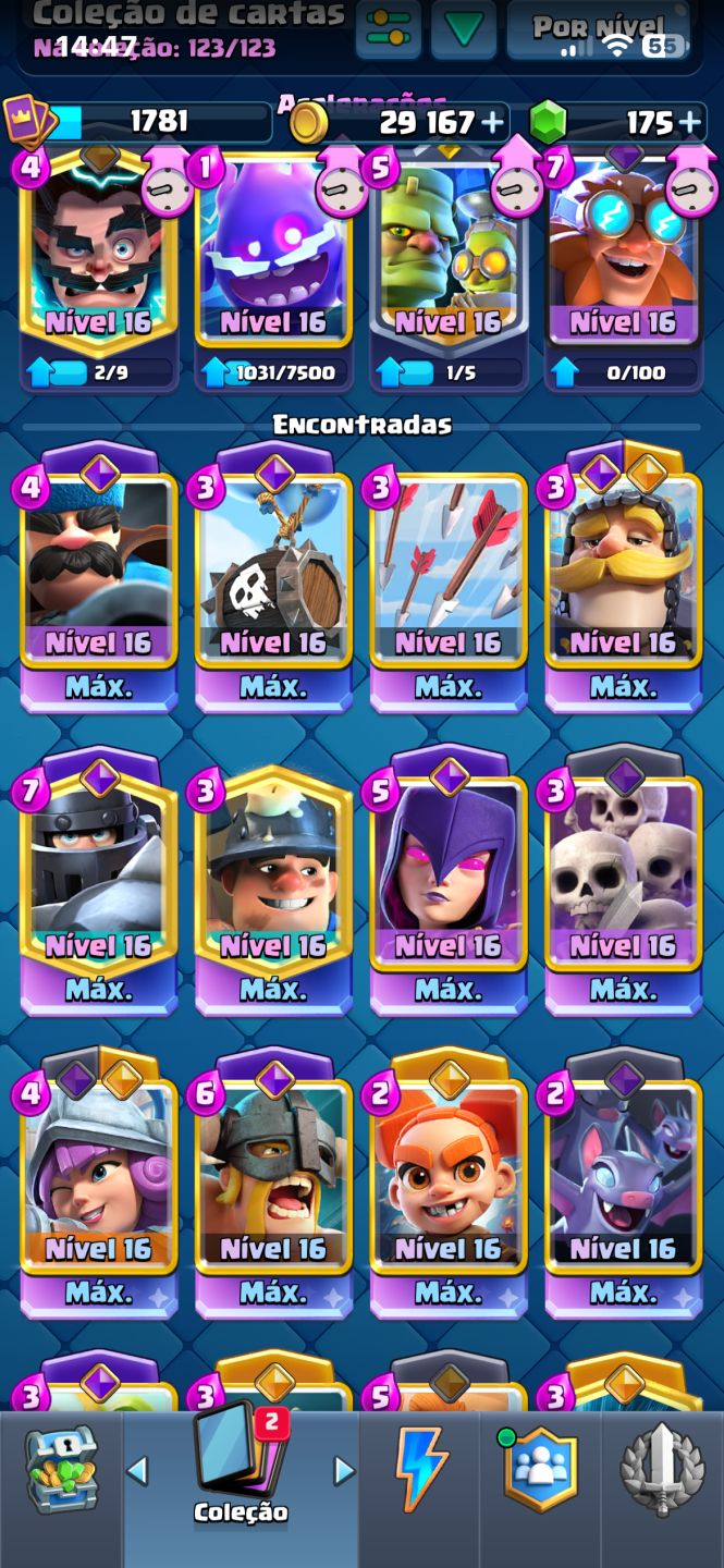 Conta de Clash off Clans e Clash royale