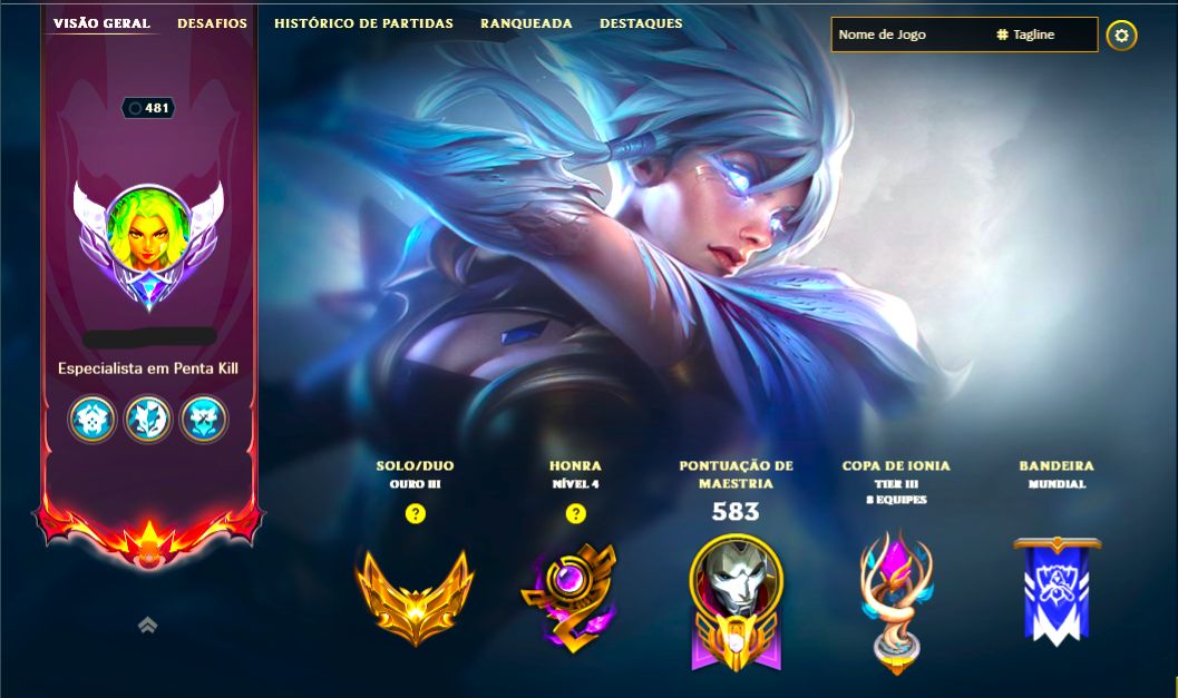 SKIN LENDÁRIA RIVEN EMISSÁRIA + [ CONTA COM 200 SKINS HABILITADAS ] + TROCA NICK