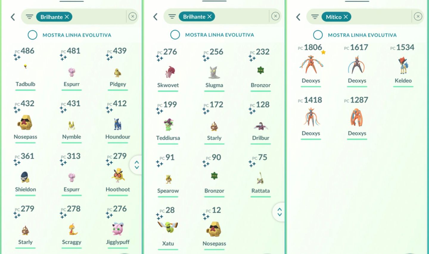 CONTA POKÉMON GO LEVEL 52 | 69 LENDÁRIOS | 47 BRILHANTES