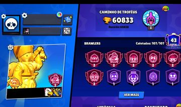 Conta de brawl stars full brawlers, 1x pro pass.