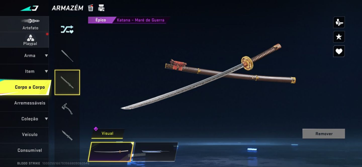 CONTA BLOODSTRIKE ANTIGA COM KATANA MARÉ DE GUERRA E 1066 dias