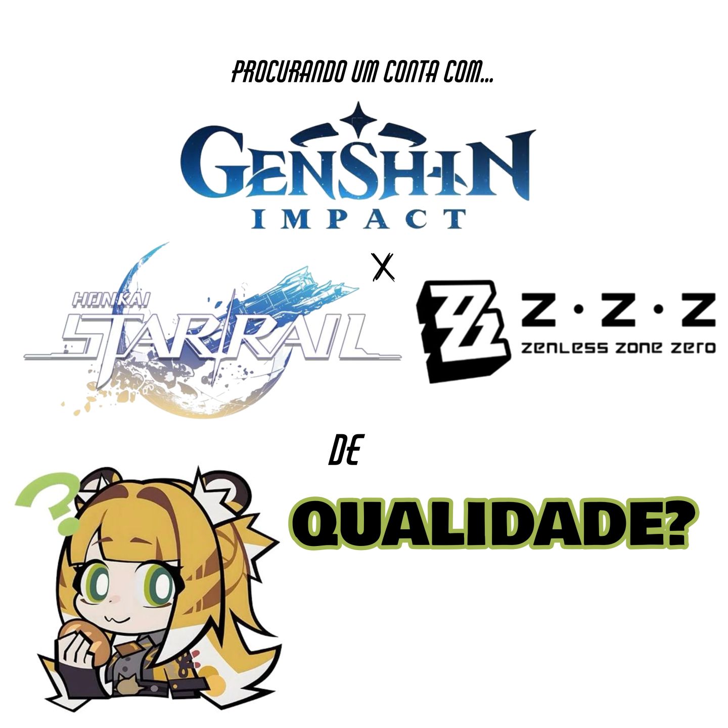 CONTA HOYOVERSE PREMIUM | GENSHIN + ZZZ + HSR | AR60 | ENDGAME | MUITOS T5 e +!