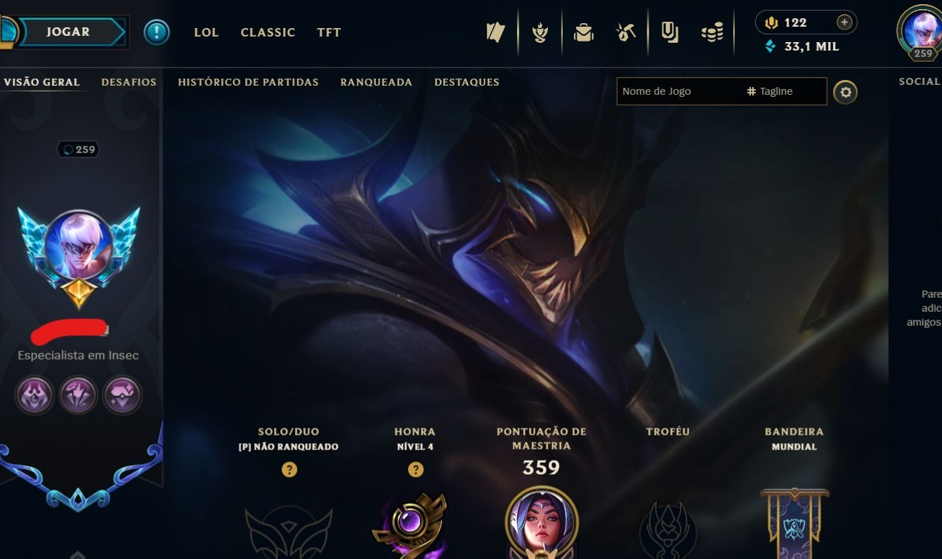 Conta de 2020 - 161 Skins - Lvl 259 - 123 Campeões - 33K de Ea - 32 Cromas