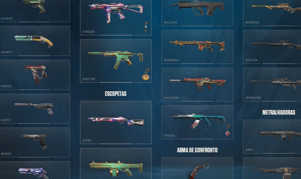 Conta valorant muitas skins criada no beta