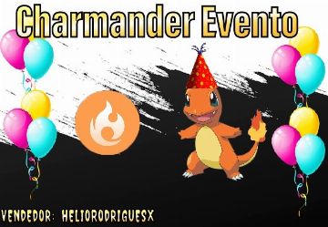Charmander com chapeu de aniversario - Pokemon GO - GGMAX