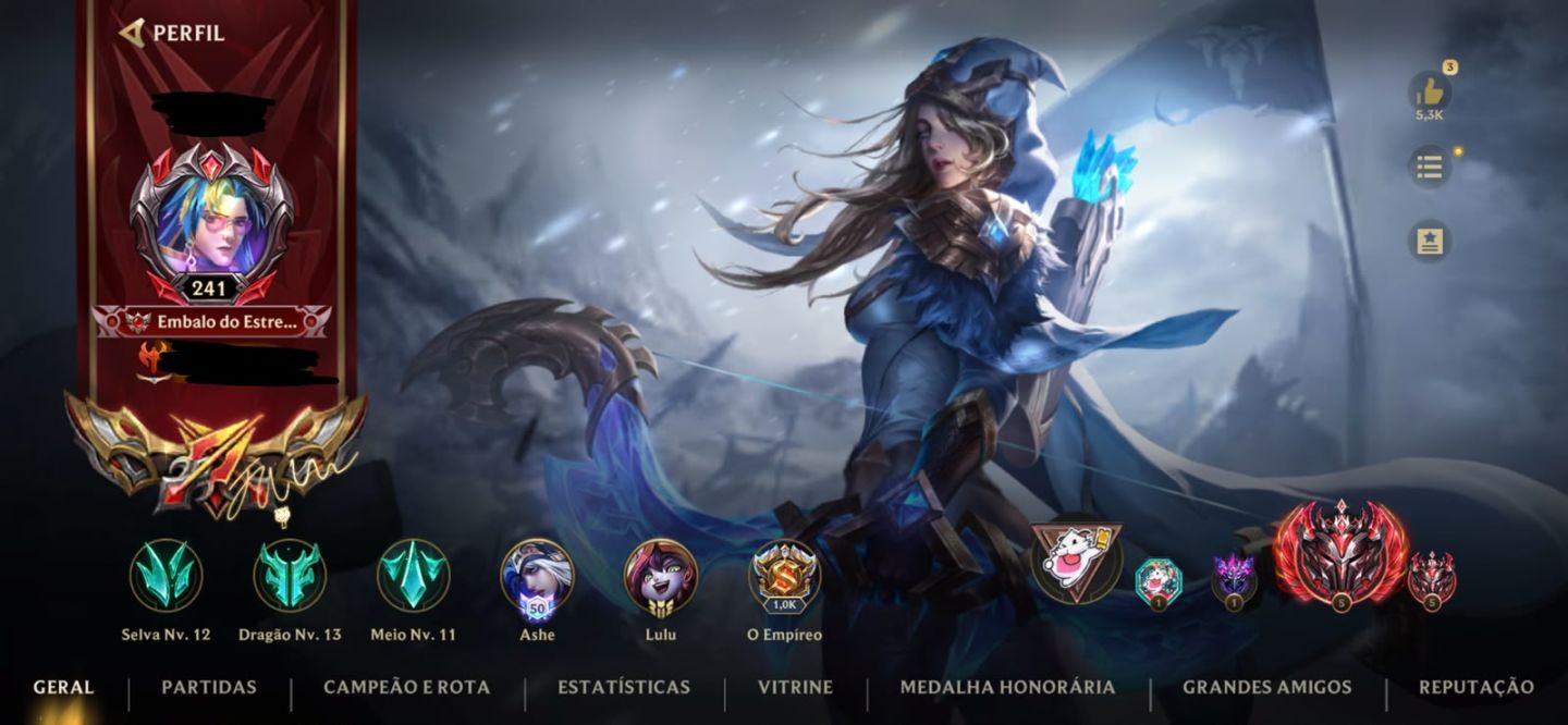 Conta wild rift, todos os campeos, 45k de coleção de skin