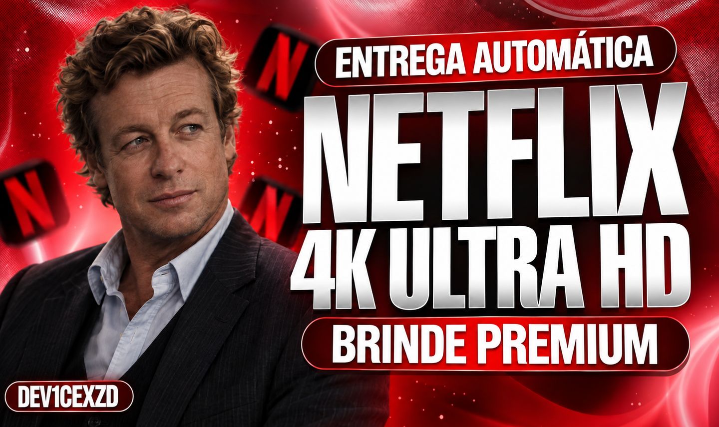 NETFLIX 4K ULTRA HD 30 DIAS | 1 TELA COM PIN + ENTREGA AUTOMÁTICA