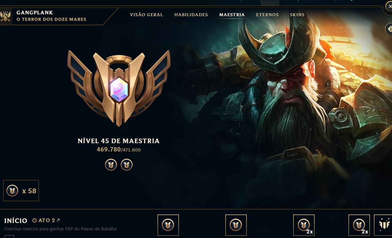 Conta Lol | 124 Skins | Esmeralda 1 | Main gp |