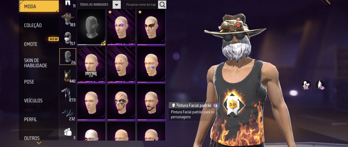 CONTA FREE FIRE ANTIGA