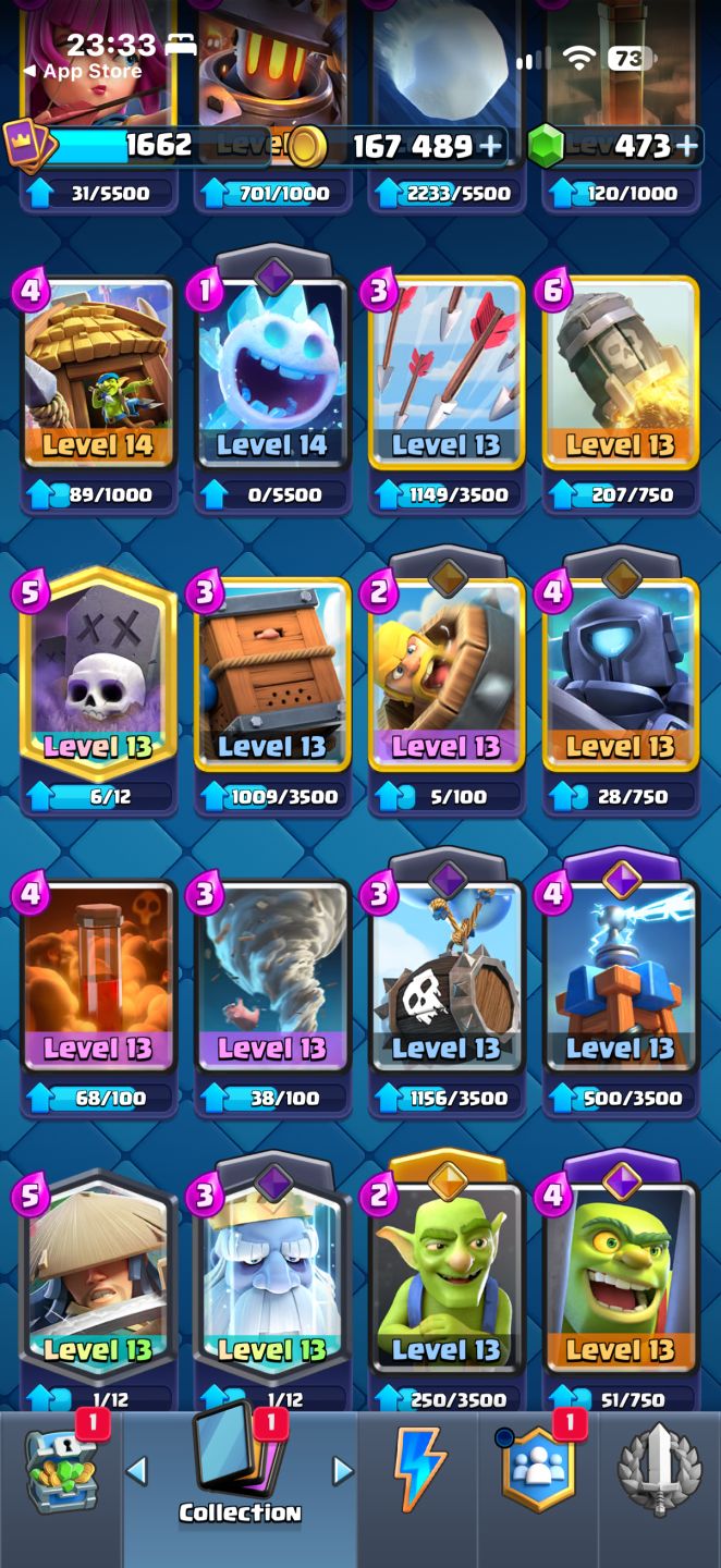CONTA CLASH ROYALE NÍVEL 15 11500 TROFÉUS