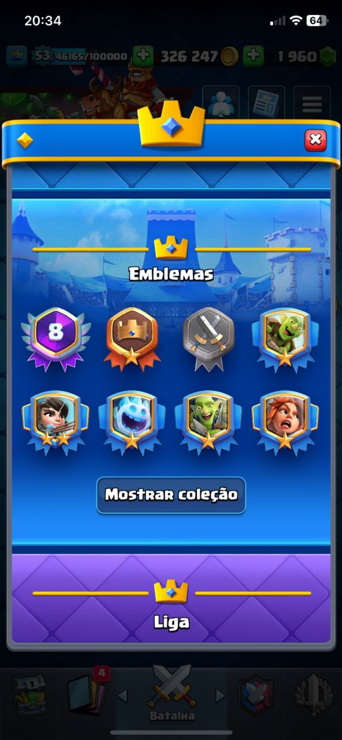 Conta Clash Royale Nivel 53 10k trofeus