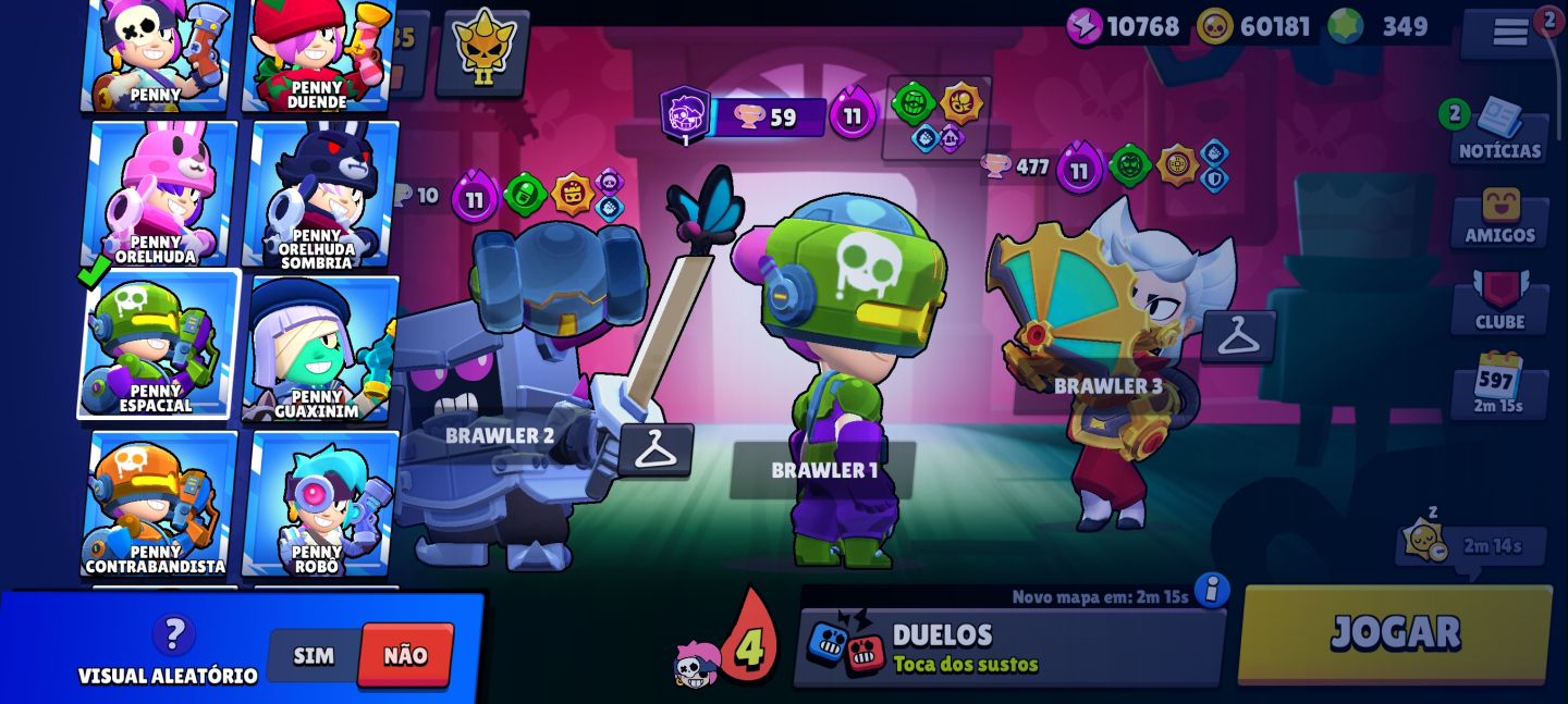 Conta Full Nível 11, 10 skin PRATA, 6 de Ouro, Muita skin rara e antiga