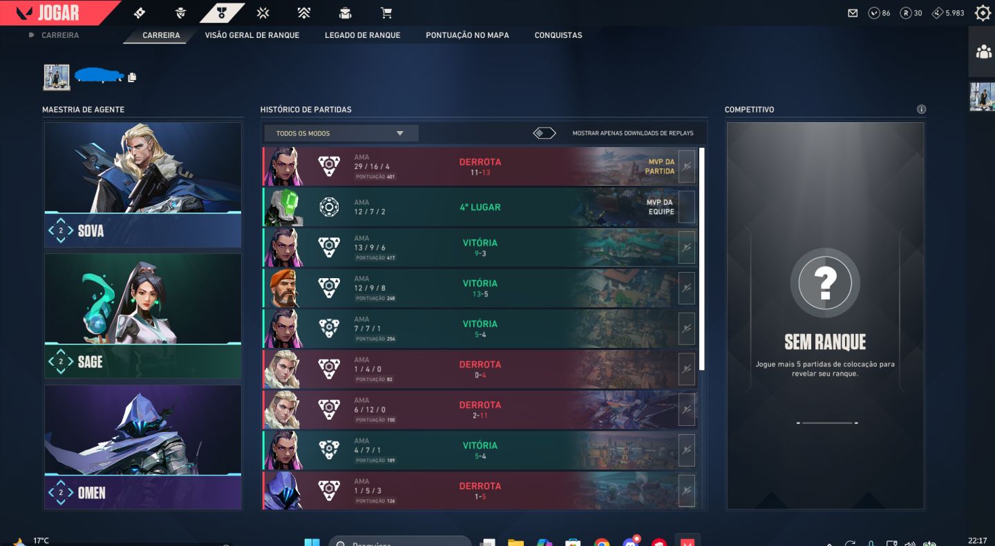 CONTA COM PACOTE CHAMPIONS E VANDAL GAIA (LER DESCRICAO)