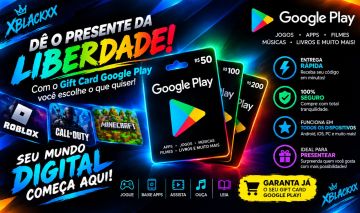 (O MAIS BARATO) GIFT CARD GOOGLE PLAY DE R$ 15 A R$ 200 [ENTREGA RÁPIDA]