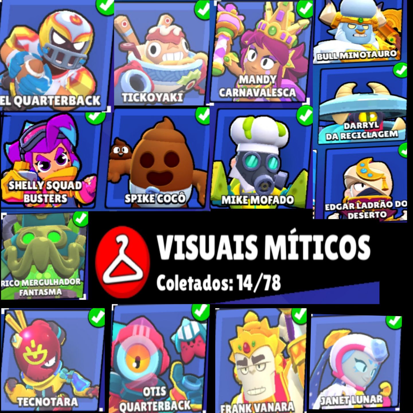 CONTA BRAWL STARS BARATA | BARATA| MUITOS RECURSOS | 272 SKINS | 40 HIPERCARGAS