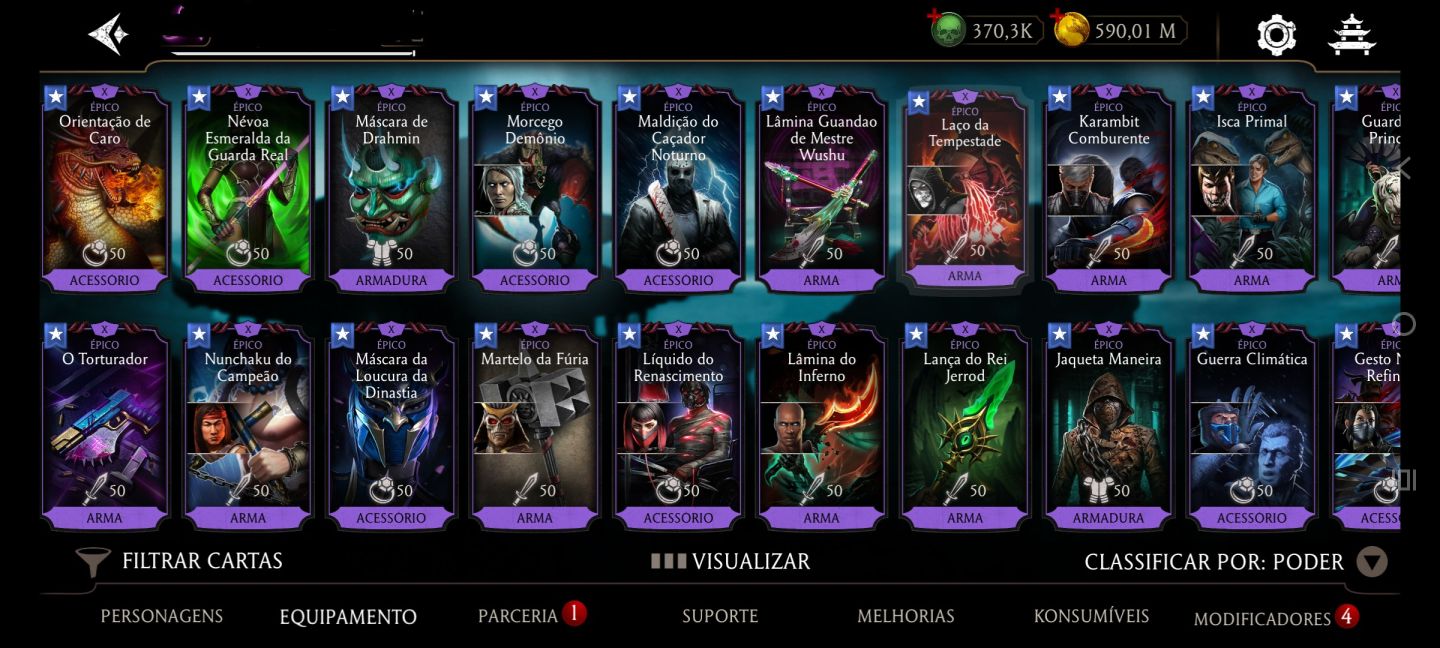 CONTA MK MOBILE END-GAME | 370K ALMAS | 101K RUBIS | FULL FX: DIAMANTE+ÉPICOS
