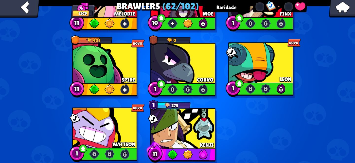 CONTA BRAWL STARS, SKINS LEGENDARIOD E ETC