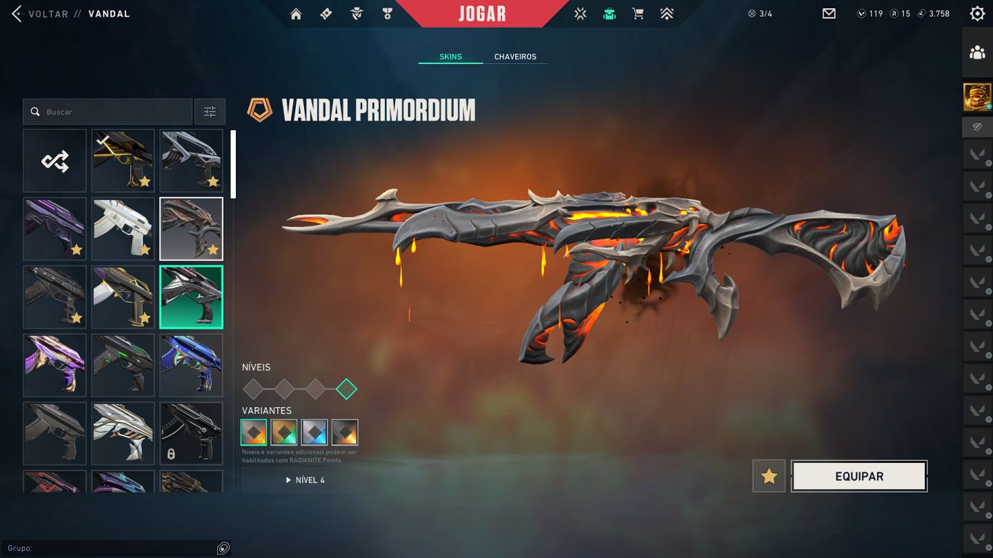 CONTA VALORANT ASC 1 VANDAL CHAMPIONS 23 E MUITO MAIS