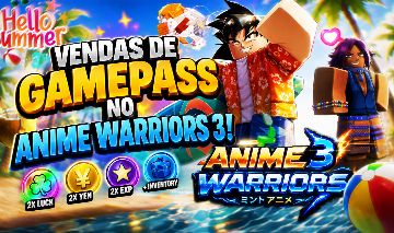 [PROMOÇÃO] ANIME WARRIORS 3 | GAMEPASS | ROBLOX | DESCONTO IMPERDIVEL