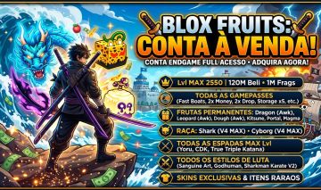 LV2600 + SANGUINE ART + GODHUMAN CONTAS BLOX FRUITS - ENTREGA VELOZ - ROBLOX