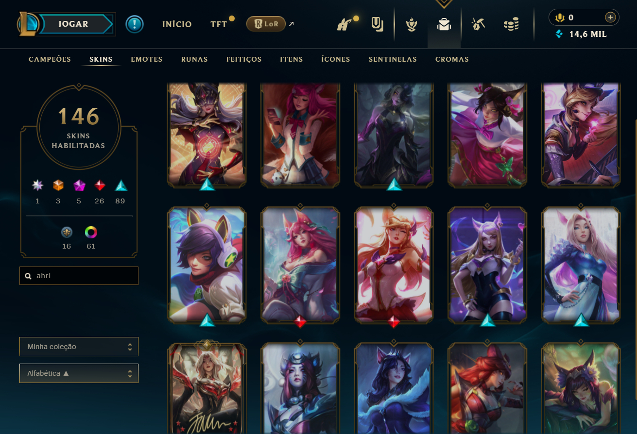 Conta League Of Legends com o pacote Ahri Lenda imortalizada