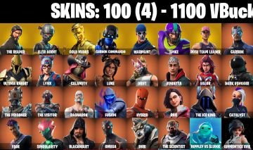 100 skins | OG STW | The Reaper | Elite Agent | Gold Midas Spike Omega Ragnarok